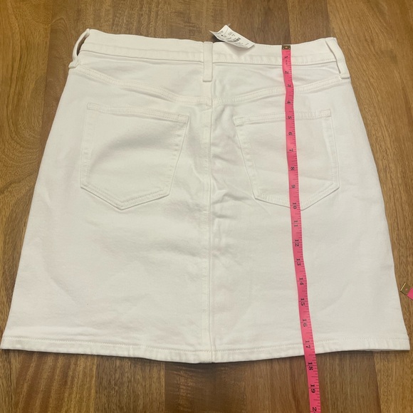 J. Crew Factory White Button-Front Denim Mini Skirt NWT - Picture 3 of 6